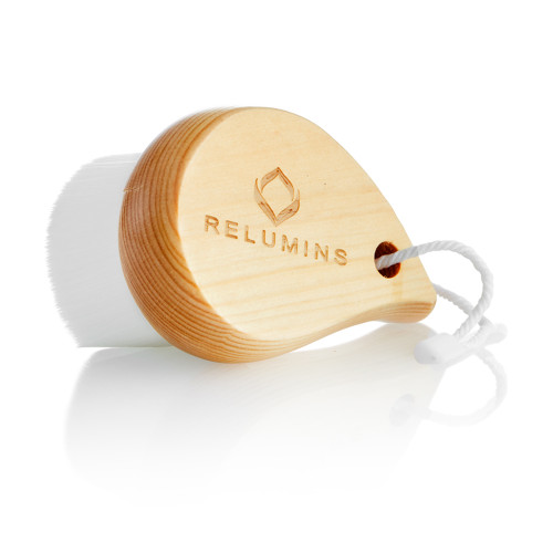 Relumins Deep Pore Wooden Facial Cleansing Brush with Super Soft Antibacterial Mirofibers