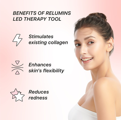 New Relumins RF/LED Therapy Tool - 6 Function LED Treatment for Perfect Skin!