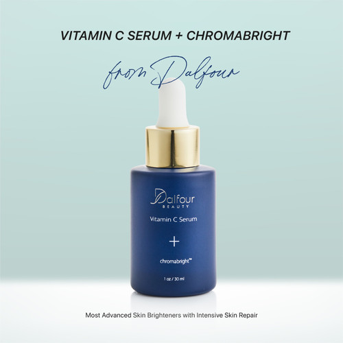 NEW! Dalfour Beauty  VITAMIN C Serum + Chromabright - Most Advanced Skin Brighteners with Intensive Skin Repair