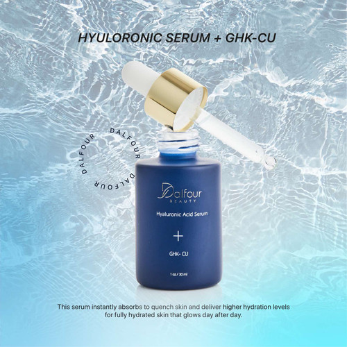 NEW! Dalfour Beauty  Hyaluronic Serum Advanced Skin Hydration with Powerful Skin Firming + GHK-CU  
