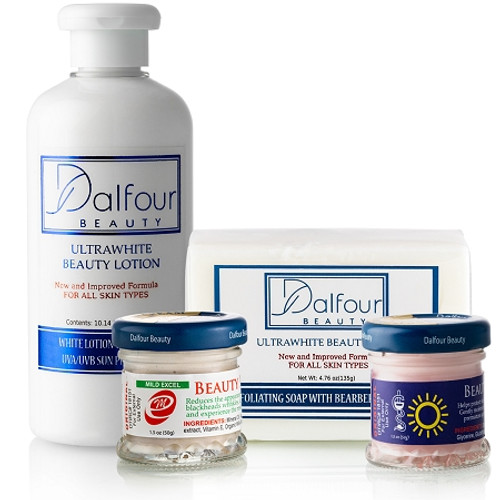 Authentic Dalfour Beauty Face & Body Whitening Set With Excel Creamy & Gluta with Environmental Protection