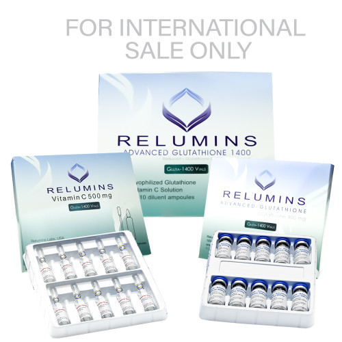 Authentic Relumins Advanced IV Glutathione 1400mg - Glutathione & Vitamin C - NO BOOSTER 