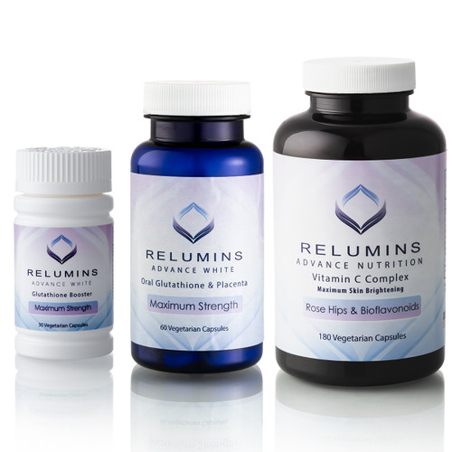 Relumins Advanced White Oral Glutathione & Vitamin C MAX Capsules - Ultimate Whitening Set
