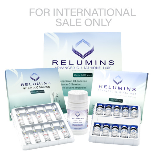 BOGO! Authentic Relumins Advanced IV Glutathione 1400mg PLUS Boosters- Glutathione & Vitamin C