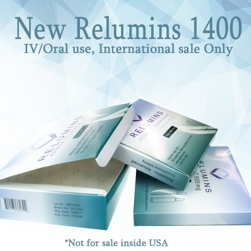 BOGO! Authentic Relumins Advanced IV Glutathione 1400mg PLUS Boosters- Glutathione & Vitamin C