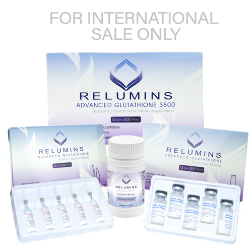 BOGO! New Relumins Advanced IV Glutathione 3500mg - Highest Legal Dosage, FDA Registered Formula PLUS BOOSTER