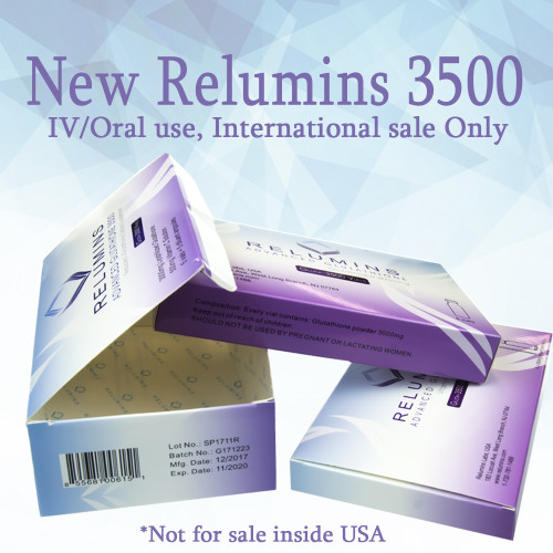 BOGO! New Relumins Advanced IV Glutathione 3500mg - Highest Legal Dosage, FDA Registered Formula PLUS BOOSTER