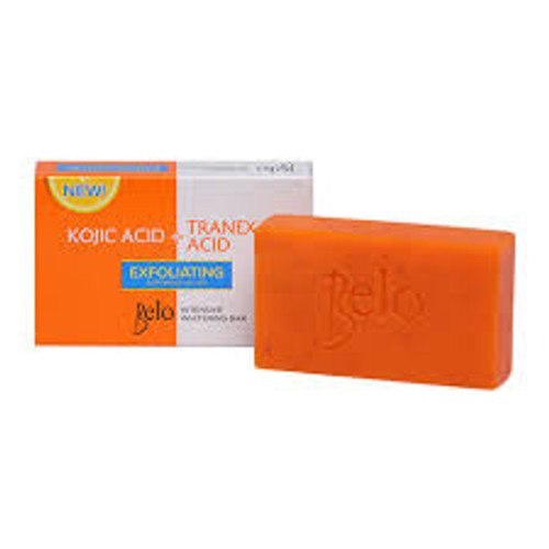NEW Belo Intensive Kojic & Tranexamic Acid Whitening and Exfoliating Soap - 65g - With Lemon Scrubs