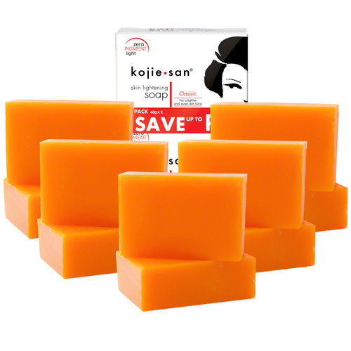5 Pack of Kojie San Skin Lightening Kojic Acid Soap ( 2 Bars per pack) 65g - SUPER SAVINGS  