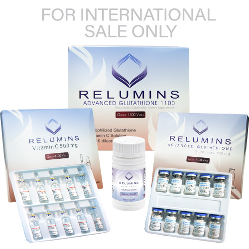 BOGO! Authentic Relumins Advanced IV Glutathione 1100mg - Glutathione & Vitamin C PLUS Gluta Boosters- Whitens, repairs & rejuvenates skin