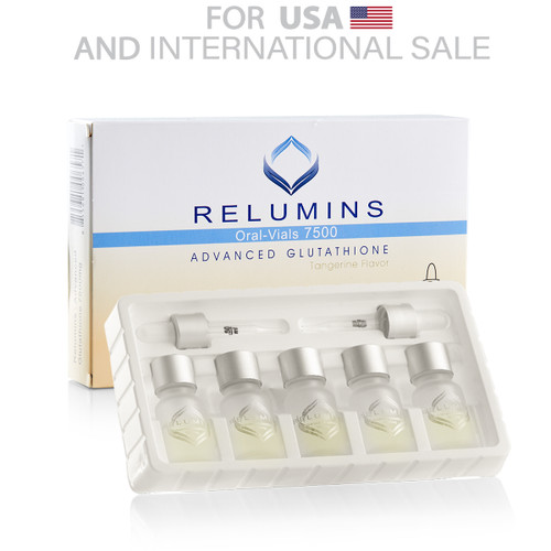 Authentic Relumins Glutathione Vials - New Advanced Formula 7500mg  - Professional Grade Skin Whitening