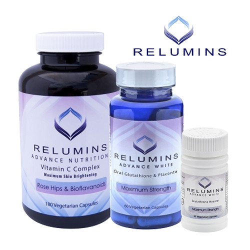 Relumins Advanced White Oral Glutathione & Vitamin C MAX Capsules - Ultimate Whitening Set