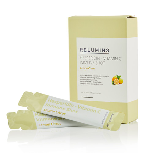 Relumins Immune Support Bioflavonoid and Vitamin C Shot-  Great for Skin Repair, Anti-aging & Healthy Glowing Skin