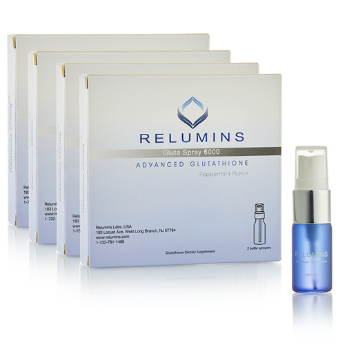 Buy Bulk! Relumins Oral Glutathione Spray - 10 Vials! New Advanced Formula 6000mg  Plus Zinc - Professional Skin Whitening  and Immune Support!