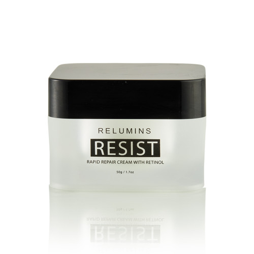 Introducing, Relumins RESIST Rapid Repair Cream with Retinol.