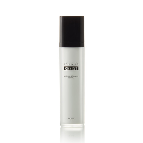 NEW! The first age reversing serum RELUMINS RESIST Reverse Serum with Retinol!