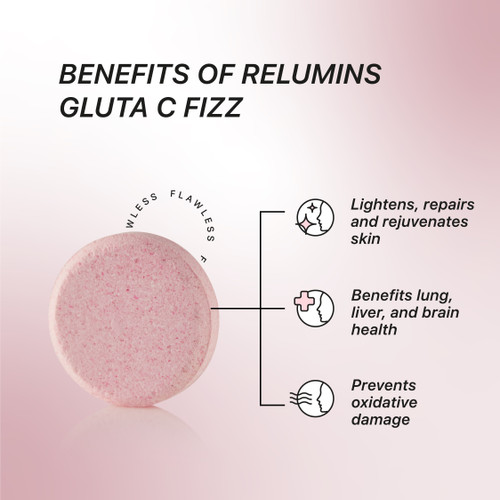 Authentic Relumins Pink Lover Set - LED Light Therapy Tool, Gluta Fizz, Scrub, and Soap