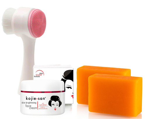Kojie San Facial Lightening Set - W/ Soap, Face Cream and Brush - LIMITED TIME SPECIAL TV INSTANT SAVINGS
