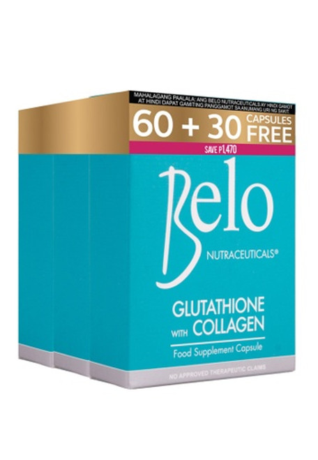 Belo Nutraceuticals Glutathione and Collagen Dietary Supplement - 30 Capsules - Wholesale