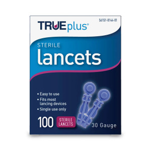 TRUEplus® Sterile Lancets – 30 Gauge, Box of 100 TRUEplus® Sterile Lancets – 30 Gauge, Box of 100