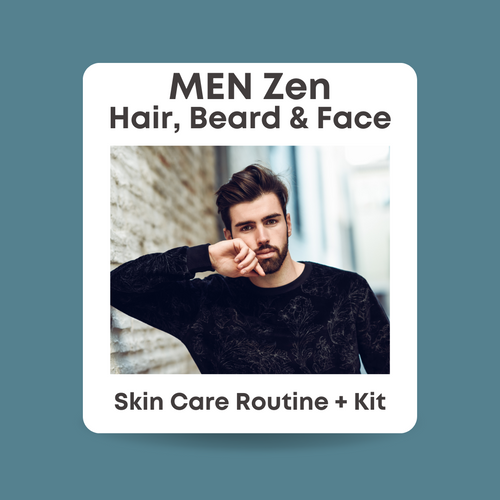 Men Zen Daily Grooming Kit

Simple daily care for your face, beard, and scalp.

The Men Zen Daily Grooming Kit combines four essential products to help cleanse, condition, hydrate, and support healthy-looking skin, hair, and beard growth. Designed for men who want an easy, effective routine without complicated steps.

Gift idea: Everything he needs for healthy skin, beard, and scalp care.

Benefits

    Cleanses away dirt, oil, and impurities
    Helps hydrate and soften skin
    Conditions beard and scalp
    Supports a healthy-looking complexion
    Leaves skin, hair, and beard looking well-groomed and refreshed

Includes:

    Men Zen Beard & Scalp Oil
    Pumpkin & Green Tea Cleanser
    Astragalus & Geranium Toner
    Goji Berry & Argan Cream

Step 1: Cleanse

Pumpkin & Green Tea Cleanser

A gentle cleanser with organic aloe, pumpkin enzymes, and botanical extracts that removes dirt and excess oil without over-drying the skin.
Step 2: Tone

Astragalus & Geranium Toner

A refreshing toner that helps balance and hydrate the skin while preparing it for moisturizer.
Step 3: Moisturize

Goji Berry & Argan Cream

A lightweight moisturizer that helps nourish, soften, and hydrate the skin for a healthy-looking appearance.
Step 4: Condition

Men Zen Beard & Scalp Oil

A blend of nourishing plant oils that helps soften beard hair, condition the scalp, and add healthy-looking shine.

How to Use

Morning and evening, cleanse with Pumpkin & Green Tea Cleanser, apply Astragalus & Geranium Toner, and follow with Goji Berry & Argan Cream. Massage a few drops of Men Zen Beard & Scalp Oil into the beard and scalp daily or as needed.

Healthy skin. Healthy beard. Simple daily care.

ould your skin?!

 
Why My Zen Skin Care?

At My Zen Skin Care, we combine Chinese herbal wisdom, botanical ingredients, and modern skin care science to create products that support healthy, beautiful skin throughout every stage of life. Our products are made with naturally derived, ethically sourced, cruelty-free ingredients chosen for their nourishing and antioxidant-rich properties.

Our Promise

    Cruelty-free
    Paraben-free
    Phthalate-free
    Made with botanical ingredients
    Inspired by Chinese herbal wisdom and modern skin care science
    We are also proud to support our community by donating a portion of our proceeds to a local food bank and the Cat Care Society.
