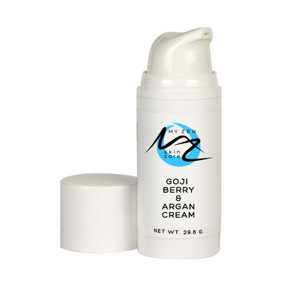 Goji Berry & Argan Cream
Lightweight hydration with powerful botanical nourishment for beautifully healthy-looking skin.
If you love a moisturizer that absorbs quickly without feeling heavy, Goji Berry & Argan Cream was created for you. This silky daily moisturizer delivers lasting hydration while helping skin feel softer, smoother, firmer, and more radiant.
Inspired by the wisdom of Chinese medicine and enhanced with carefully selected botanical ingredients, this cream provides lightweight moisture that's perfect year-round—and especially wonderful during warmer weather when richer creams may feel too heavy.
Benefits
Lightweight, fast-absorbing daily moisturizer
Helps improve the appearance of fine lines caused by dryness
Leaves skin feeling soft, smooth, and comfortably hydrated
Helps support firmer, more supple-looking skin
Rich in antioxidant botanicals that help defend against environmental stressors
Ideal for normal, combination, and mature skin
Featured Botanical Ingredients
Goji Berry (Gou Qi Zi)
A treasured botanical in Chinese medicine, goji berry is naturally rich in antioxidants that help support healthy, radiant-looking skin.
Argan Oil
Provides lightweight nourishment while helping improve softness, elasticity, and moisture without leaving a greasy feel.
Cassia Angustifolia Seed Polysaccharide
Often referred to as nature's "plant-based hyaluronic acid," this botanical ingredient helps attract and retain moisture for skin that feels plumper and more hydrated.
Camellia Leaf (Lu Cha)
Provides antioxidant support while helping skin maintain a fresh, healthy appearance.
Aloe (Lu Hui) & Apricot (Xing Ren)
Help soothe, nourish, and condition the skin for a smooth, healthy-looking complexion.
MSM (Methylsulfonylmethane)
A naturally occurring source of sulfur that supports healthy skin and enhances the overall conditioning benefits of the formula.
How to Use
Apply morning and evening after cleansing and any treatment serums. Massage gently over the face and neck until fully absorbed.
Perfect For
Fine lines associated with dryness
Skin that needs lightweight daily hydration
Loss of softness or elasticity
Normal, combination, and mature skin
Anyone who prefers a moisturizer that feels light but delivers lasting moisture
At My Zen Skin Care, we combine the traditions of Chinese medicine with Korean beauty inspiration and ethically sourced, cruelty-free botanical ingredients to help you enjoy healthy, hydrated, naturally beautiful skin throughout every stage of life.
Formulated Without
Parabens
Phthalates
Gluten
Endangered plants or minerals
Always cruelty-free. Never tested on animals.