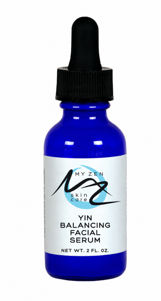 My Zen Skin Care: Where Chinese Herbal Wisdom Meets Modern Skin Care
Yin Balancing Facial Serum

Lightweight hydration. Lasting radiance.

Our Yin Balancing Facial Serum is one of the most-loved products in the My Zen Skin Care collection. This lightweight, nutrient-rich facial oil delivers deep hydration without feeling heavy or greasy, leaving skin soft, smooth, and luminous.

Inspired by the wisdom of Chinese medicine, Korean beauty traditions, and modern botanical skin care, this serum combines antioxidant-rich plant oils and vitamins to support healthy, vibrant-looking skin at any age.

Rich in vitamins C, D, and E, essential fatty acids, flavonoids, and beta carotene, Yin Balancing Facial Serum helps nourish the skin while supporting a brighter, more even-looking complexion.
Benefits

✔ Deeply hydrates and nourishes dry skin

✔ Helps improve the appearance of fine lines and wrinkles

✔ Supports skin elasticity and resilience

✔ Promotes a brighter, more radiant complexion

✔ Helps reduce the appearance of uneven skin tone and age spots

✔ Leaves skin feeling soft, smooth, and refreshed
Featured Ingredients

Apricot Kernel Oil (Xing Ren)
Rich in essential fatty acids and antioxidants that help moisturize and soften the skin.

Green Tea Oil (Lü Chá)
A powerful antioxidant that helps protect skin from environmental stressors while supporting a healthy, youthful appearance.

Castor Oil (Bi Ma You)
Helps support skin hydration and promotes smoother-looking skin.

Geranium Essential Oil (Tian Shu Kui)
Traditionally valued for helping balance the appearance of the skin and supporting a fresh, radiant complexion.

Sea Buckthorn Oil
Naturally rich in vitamins and antioxidants that help nourish and revitalize the skin.
How to Use

After cleansing, apply 3–4 drops to damp skin on the face. Follow with a few additional drops for the neck and décolleté. Use morning and evening.

Gently shake before use.
Ingredients

Grapeseed Oil, Avocado Oil, Macadamia Seed Oil, Organic Jojoba Oil, Organic Green Tea Essential Oil, Organic Coconut Oil, Apricot Kernel Oil, Vitamin E, Geranium Essential Oil, Sea Buckthorn Oil, Organic Castor Oil, Tamanu Oil, Noni Extract, Oregano Extract.


About My Zen Skin Care

At My Zen Skin Care, we combine Chinese herbal wisdom, botanical ingredients, and modern skin care science to create products that support healthy, beautiful skin throughout every stage of life. Our products are made with naturally derived, ethically sourced, cruelty-free ingredients chosen for their nourishing and antioxidant-rich properties.

We are also proud to support our community by donating a portion of our proceeds to a local food bank and the Cat Care Society.

