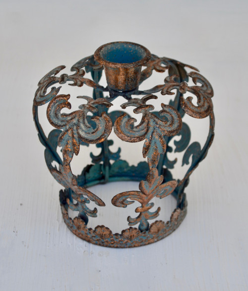 T065 Candle Holder Crown 12x12cm