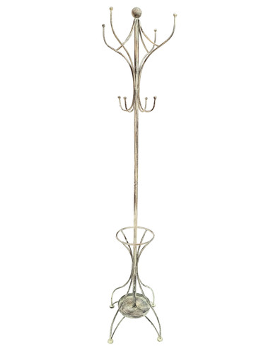 MET164 Hat And Coat Stand Antique Grey 43x43x179cm