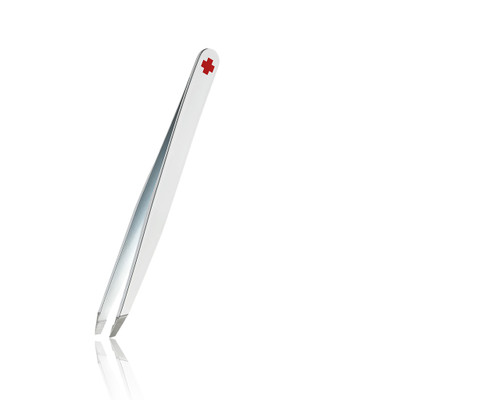 TWEEZERS CLASSIC SATIN WHITE SWISS (Soft Touch)