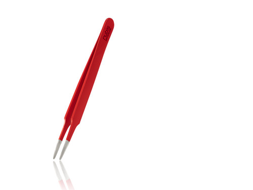 EYELASH TWEEZERS STRAIGHT RED