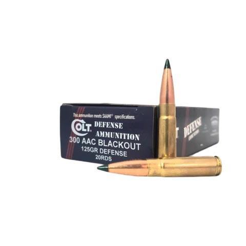 DoubleTap Ammunition Colt Defense, 300 Blackout, 125gr, Solid Copper Hollow Point, 300BLK125CT