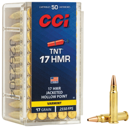 CCI 0053 TNT 17 HMR 17gr Jacketeded Hollow Point 50 Per Box/40