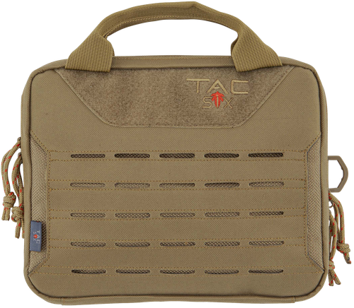 Tac Six 10816 Crew Tactical Pistol Case Coyote 600D Polyester 2 Handguns