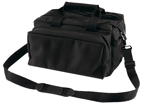 Bulldog BD910 Deluxe Range Bag Black Nylon Water-Resistant Outer Shell, Adjustable Strap, Removeable Divider, Storage Pockets, Deluxe Padding