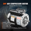 VEVOR 3HP Air Compressor Motor - 230V, 15.5A, 3450RPM, 56 Frame, Reversible CW/CCW - High-Performance Replacement Motor for Industrial & Commercial Air Compressors