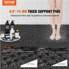 VEVOR Interlocking Tile 50PCS Black, Drainage Tiles 12" x 12" Splicing, Soft PVC Interlocking Drainage Floor Tiles, Non-Slip Drainage Holes for Restroom, Bathroom, Kitchen, Pool, Wet Areas