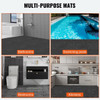 VEVOR Interlocking Tile 50PCS Black, Drainage Tiles 12" x 12" Splicing, Soft PVC Interlocking Drainage Floor Tiles, Non-Slip Drainage Holes for Restroom, Bathroom, Kitchen, Pool, Wet Areas