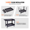 The VEVOR Heavy-Duty 2-Shelf Utility Service Cart