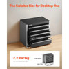 Vevor Tool Box 8.6-inch Portable Metal Tool Box with 5 Drawers Tool Organizer Black