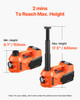 VEVOR 5-Ton Electric Car Jack Kit – 11000 lbs Hydraulic Jack with Electric Impact Wrench, Tire Inflator & LED Light for Sedans, SUVs, Trucks & Emergency Roadside Repair