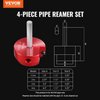 VEVOR PVC Pipe Reamer Tool Pipe Fitting Socket Saver Aluminum Alloy for SCH 40 for Water Lines, Drain Lines, Vent Lines