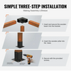 VEVOR Pergola Bracket Kit 4''x4'', 8pcs 3-Way Heavy Duty Corner Bracket Woodworks DIY Post Base Kit, Easy Installation Wooden Beams for Gazebos, Patio Pergolas, Log Cabin Outdoor Pergola Hardware