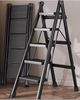 5-Step Folding Step Ladder - Portable & Lightweight Aluminum with Anti-Slip Wide Pedals