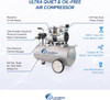 California Air Tools 8010 Ultra-Quiet 60 dB, 1.0 HP, 8-Gallon Steel Tank, Oil-Free Air Compressor