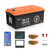 VEVOR 36V 105Ah Golf Cart Lithium Battery, 36 Volt Golf Cart Battery with 200A BMS, Touch Monitor and Mobile APP, LiFePO4 Battery with 600A Peak Current, 20A Charge