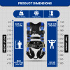 Premium Full-Body Fall Protection Safety Harness Kit – 4 Quick-Release Buckles with Breathable Multi-Point Mesh Padding & Twin-Leg Shock
