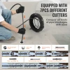 VEVOR 100 ft x 5/8 in Sectional Drain Cleaning Cable with 7 Cutters