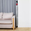 Non-slip steps and rubber feet on portable 4-step folding ladder