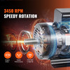 VEVOR 7.5HP Air Compressor Motor - 230V, 30A, 3450RPM, 184T Frame - High-Performance Electric Motor for Industrial & Commercial Air Compressors - Reversible CW/CCW